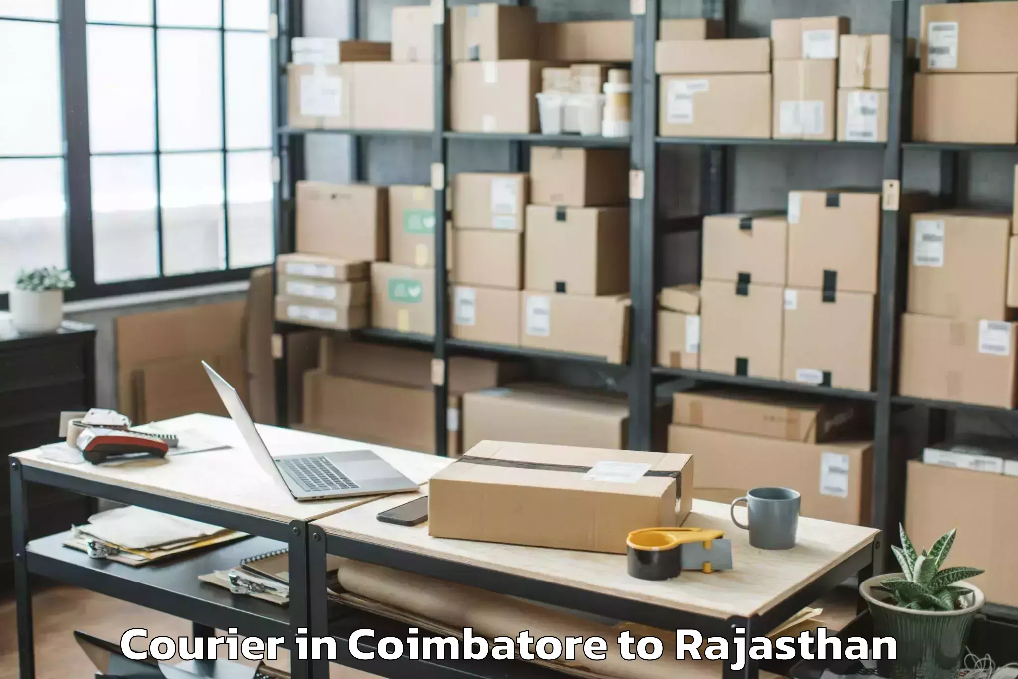 Book Coimbatore to Rajasthan University Of Health Courier Online